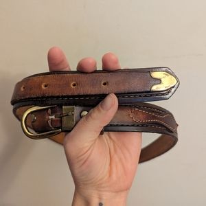 Gary McCoy Tooled Leather Belt Smoky Mountains Gatlinburg TN Men's Size 36